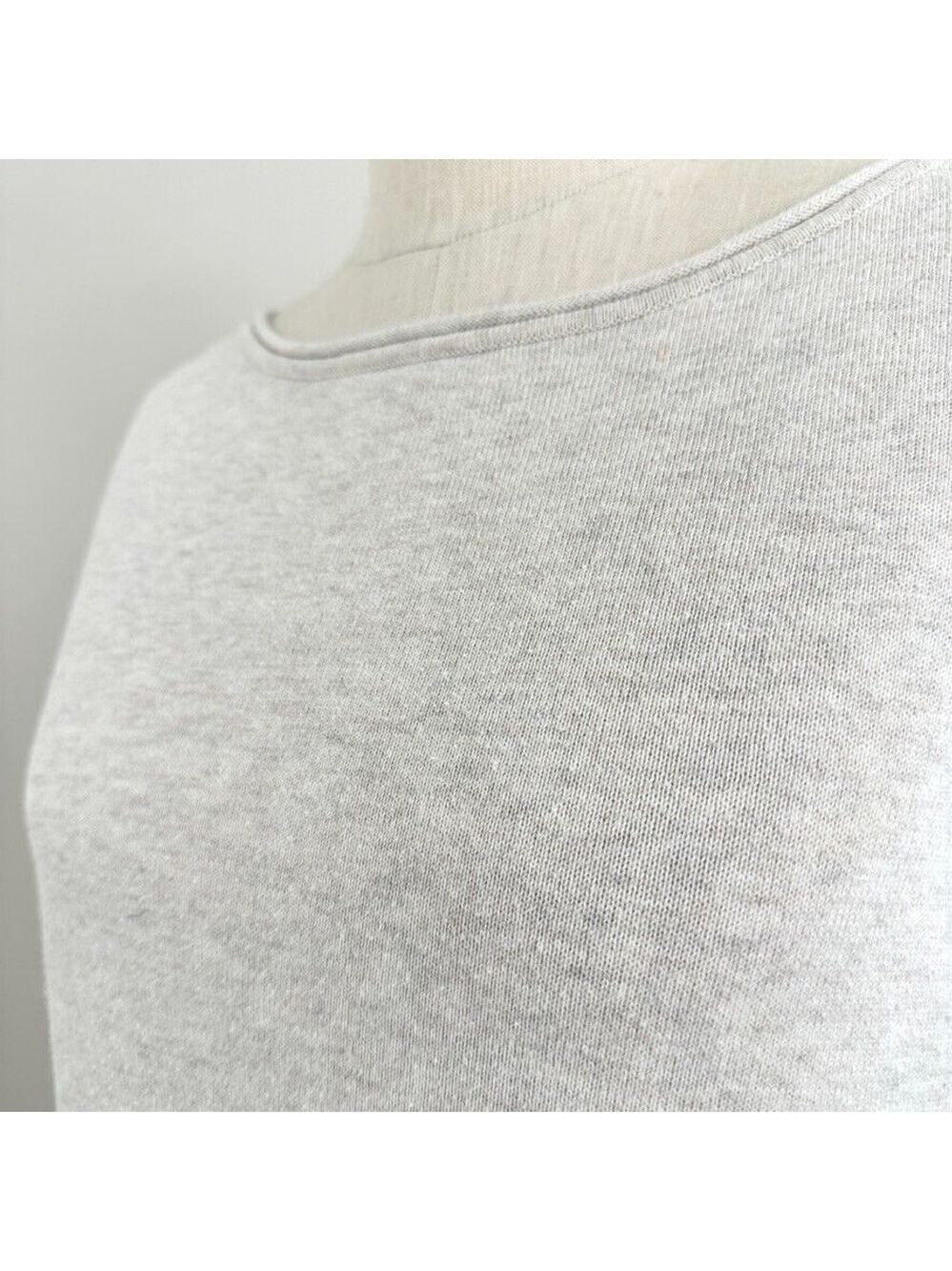 H&M Sweatshirt Elbow Pads Cropped Womens Size 6 Beige Brown Neutral Minimalist - Picture 6 of 10